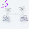 silver gem stud wholesale stud gemstone earring post